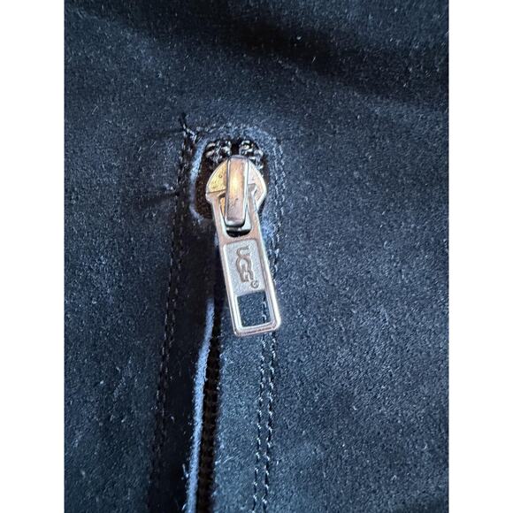 UGG Boots Womens Size 9.5 Black Suede Knee High Riding Zip Tall Boots - Picture 2 of 6